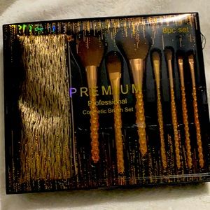 Premium Professional Cosmetic Brush 8pc Set